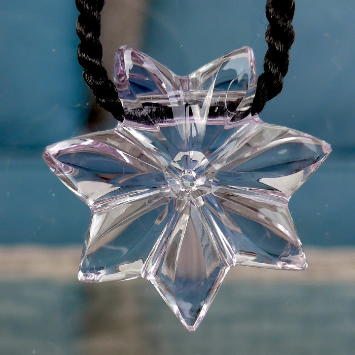 Ultra Clear Rose de France Amethyst Flower of Isis Pendant by Lawrence Stoller