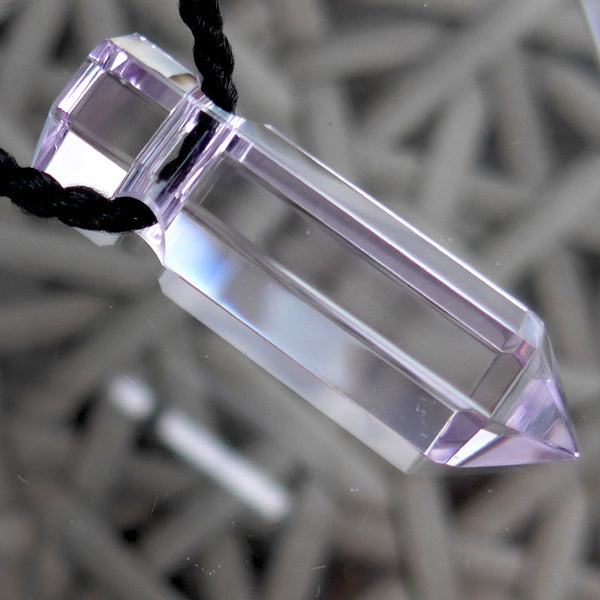 Hexagonal Rose de France Amethyst Pendant Wand by Lawrence Stoller