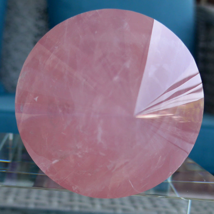 Giant 48 Sided Natural Rose Quartz Vogel Wand by David Zhuang