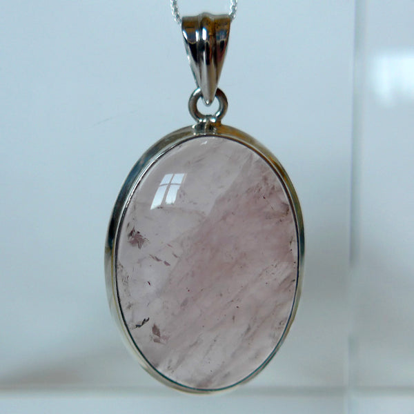 Rose Quartz Large Simple Cabachon Pendant