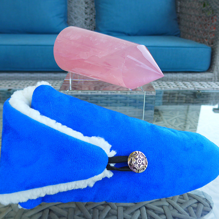 Giant 48 Sided Natural Rose Quartz Vogel Wand by David Zhuang