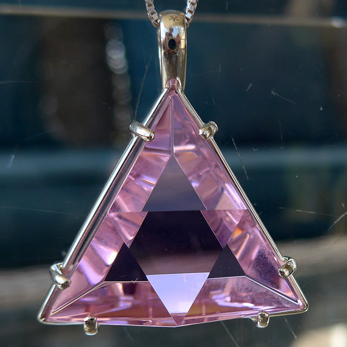 Super Size Ruby Rose Quartz Star of David
