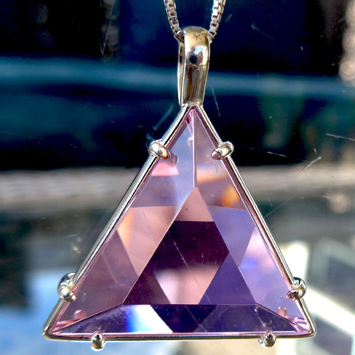 Super Size Ruby Rose Quartz Star of David