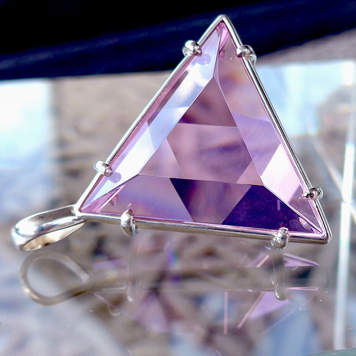 Super Size Ruby Rose Quartz Star of David