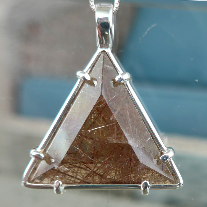 King Size Bronze and Copper Rutile Star of David Pendant by Kings Amao