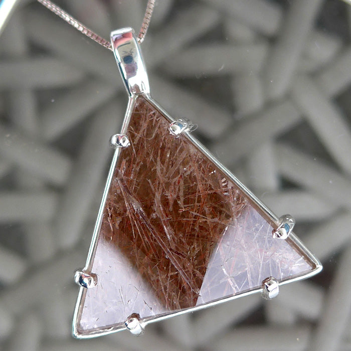 King Size Bronze and Copper Rutile Star of David Pendant by Kings Amao