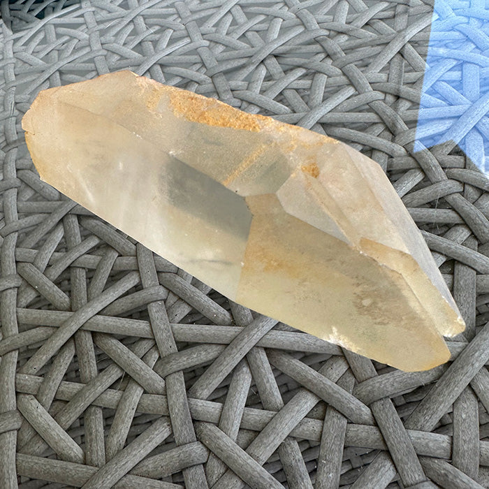 Self Healed Twin Golden Lemurian Window Wand