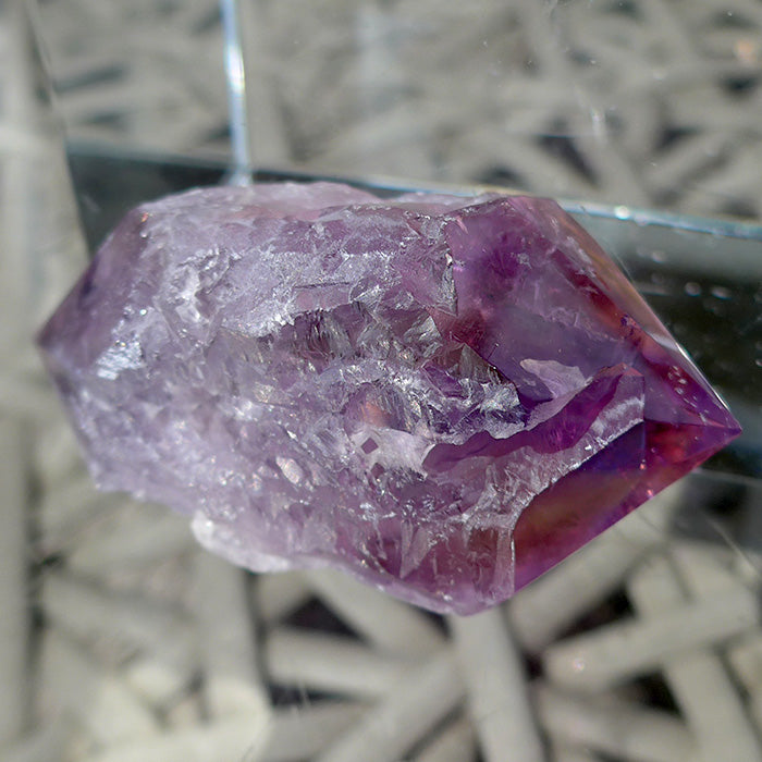 Semi Polished Double Terminated Rainbow Ametrine Nugget