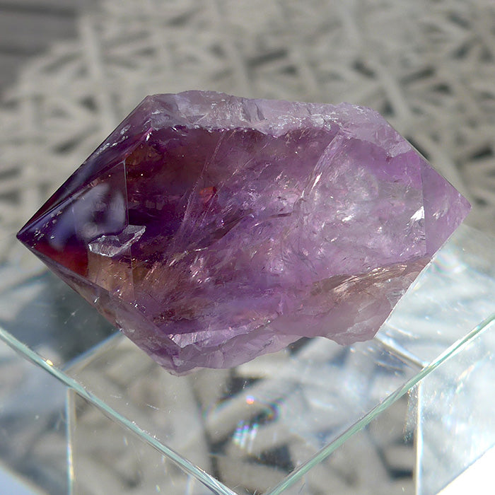 Semi Polished Double Terminated Rainbow Ametrine Nugget