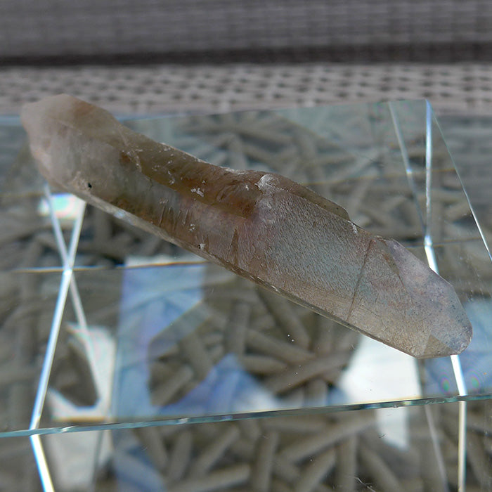 Shadow Lemurian Wand with Anatase and Temple Markings