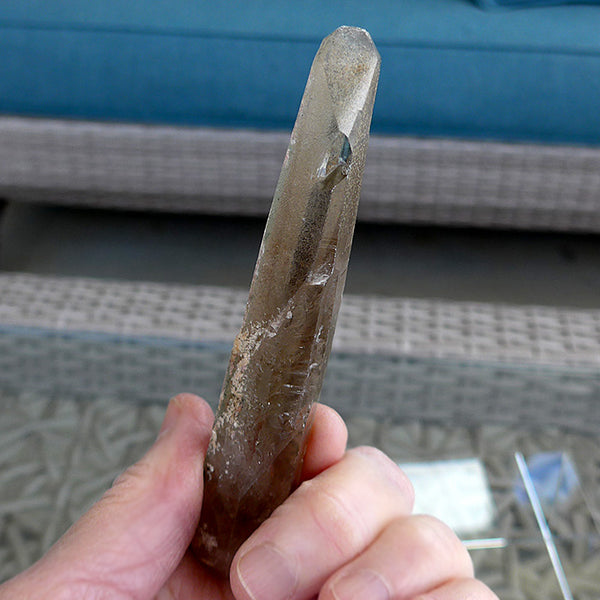 Shadow Lemurian Wand with Anatase and Temple Markings