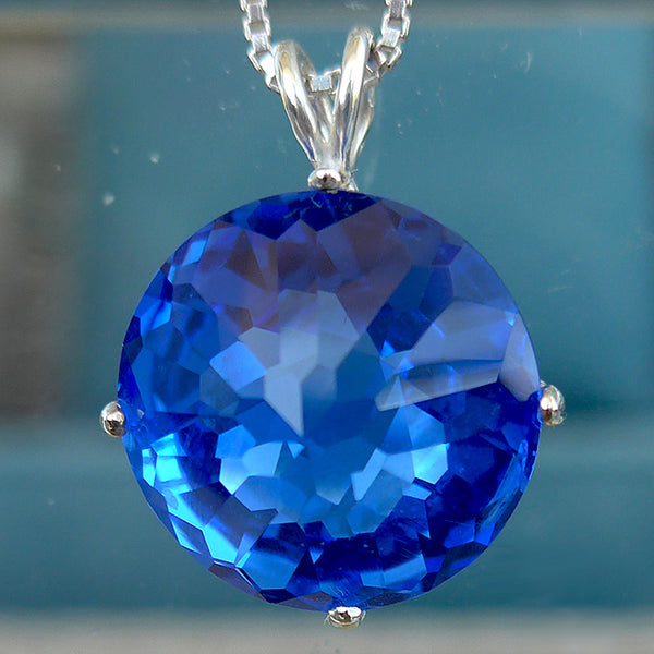 Siberian Blue Radiant Heart Pendant