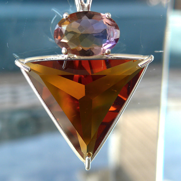 Siberian Gold Quartz Angelic Star with Large Oval Ametrine
