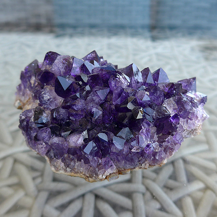 Deep Purple Druzy Uruguayan Amethyst Cluster