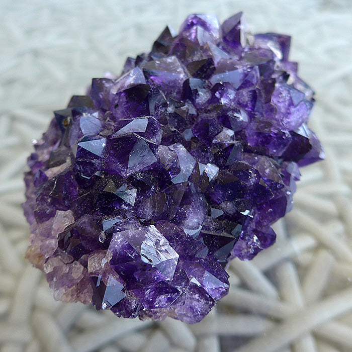 Deep Purple Druzy Uruguayan Amethyst Cluster