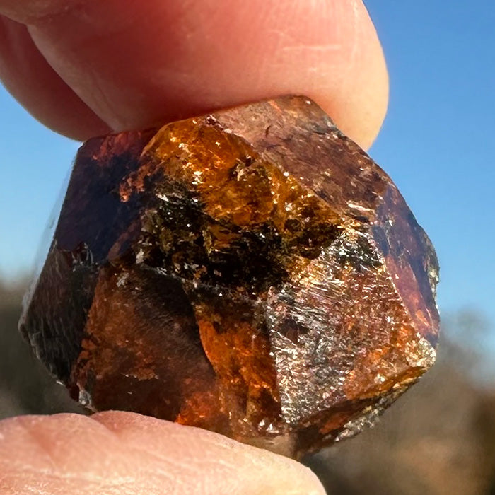 Glowing Spessartine Garnet Gemstone