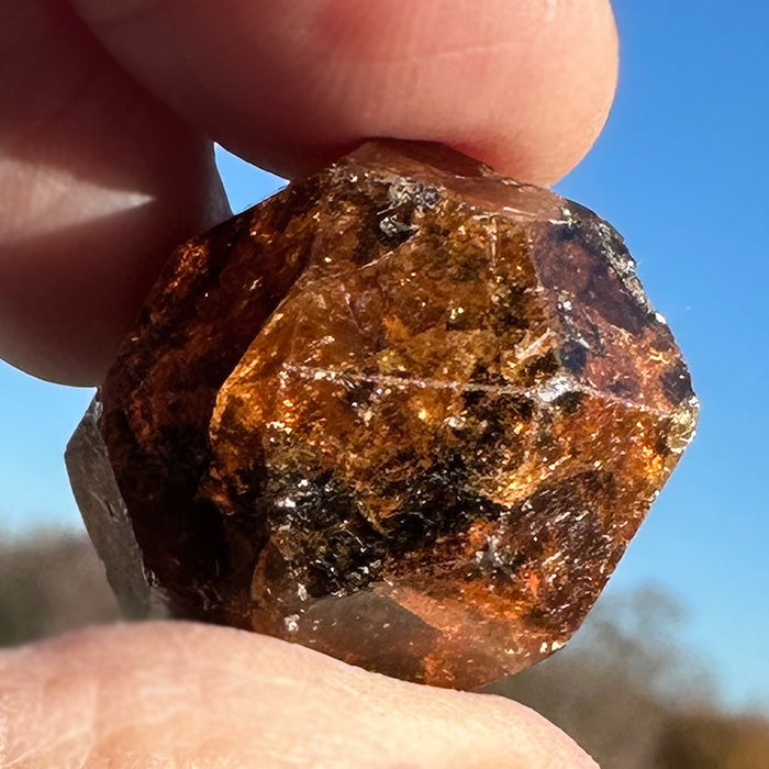 Glowing Spessartine Garnet Gemstone