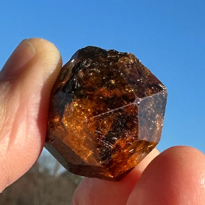 Glowing Spessartine Garnet Gemstone