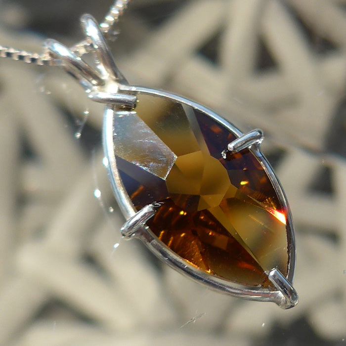 Tawny Gold Citrine Infinite Eye Pendant