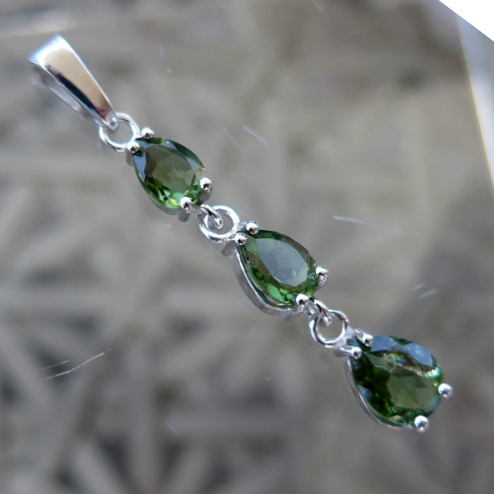 Moldavite Triplet Teardrop Gemstone Pendant
