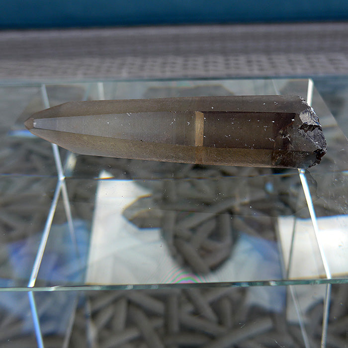 Unpolished Shadow Lemurian with Diamond Window Panes