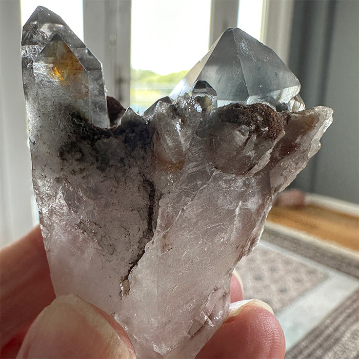 Indigo Quartz Elestial Cluster on Matrix