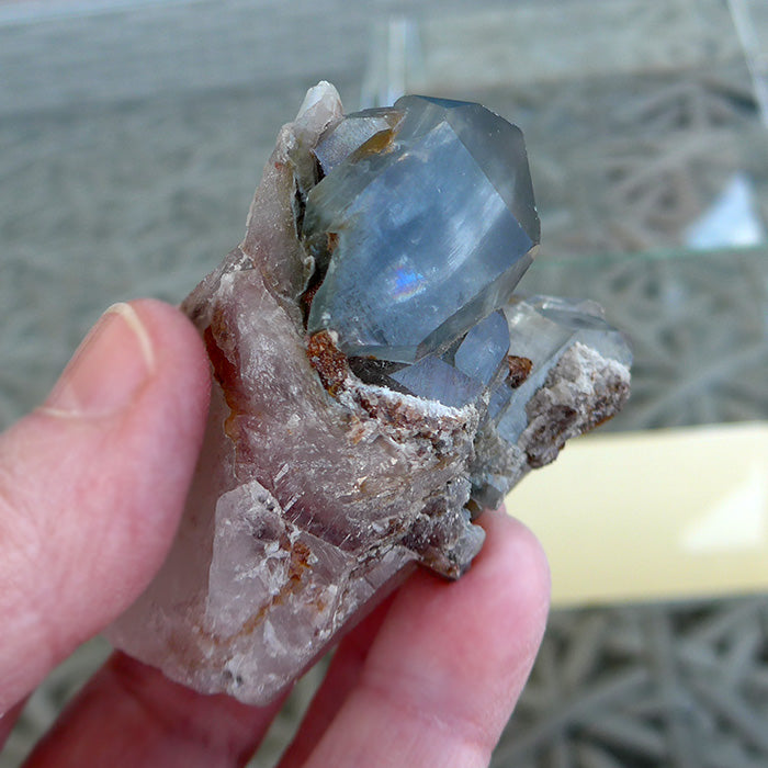 Indigo Quartz Elestial Cluster on Matrix