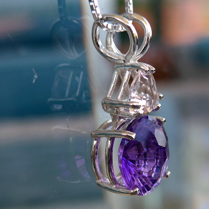 Amethyst Super Nova with Trillion Morganite