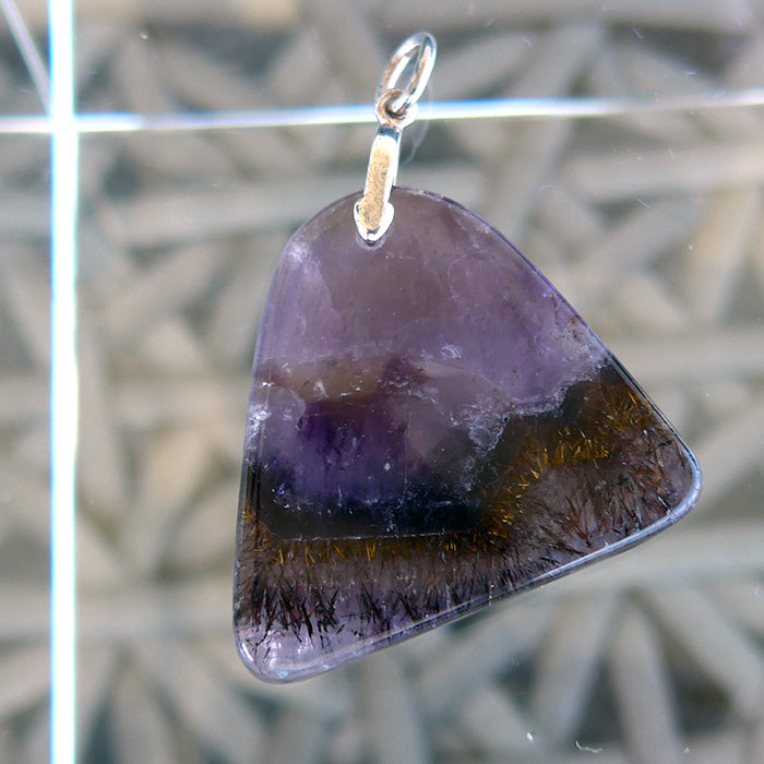 Purple Splash Rutilated Auralite Pendant