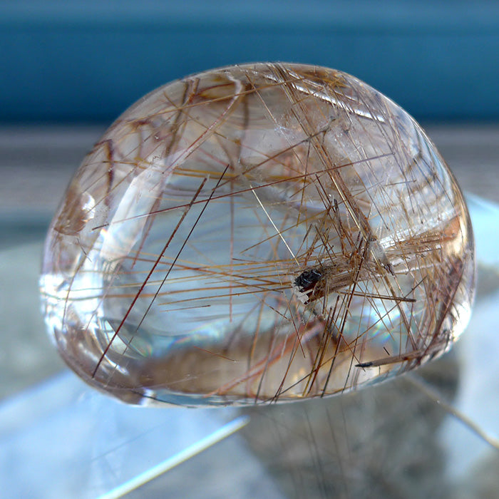 Beautiful Silver and Bronze Rutilated Quartz Dome