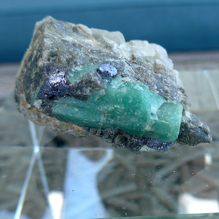 Beautiful Emerald Rod in Matrix