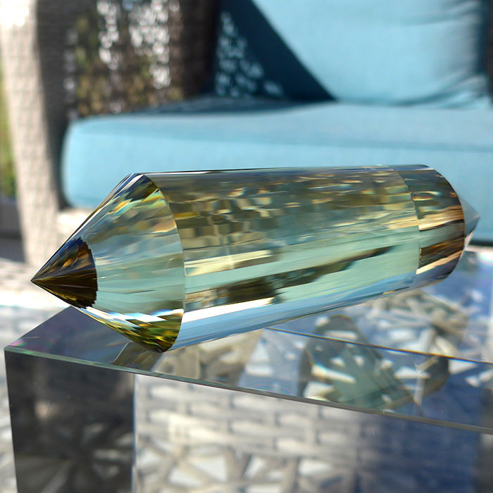 Jumbo 48 Sided Phantom Citrine Vogel Wand by David Zhuang