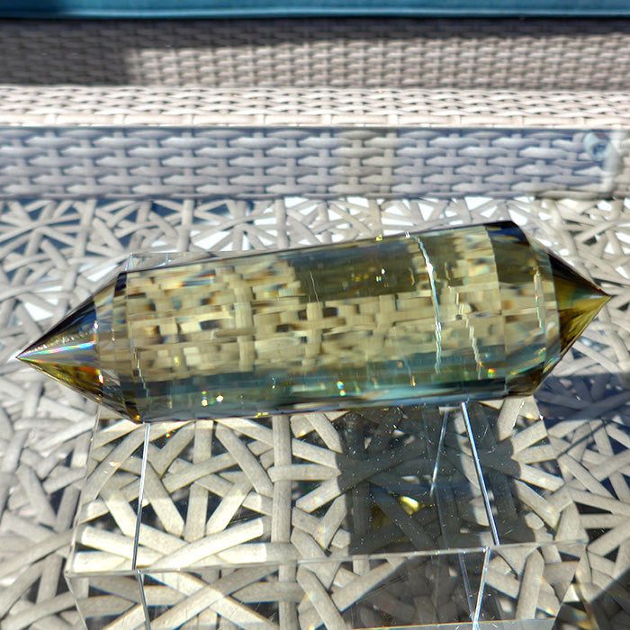 Jumbo 48 Sided Phantom Citrine Vogel Wand by David Zhuang