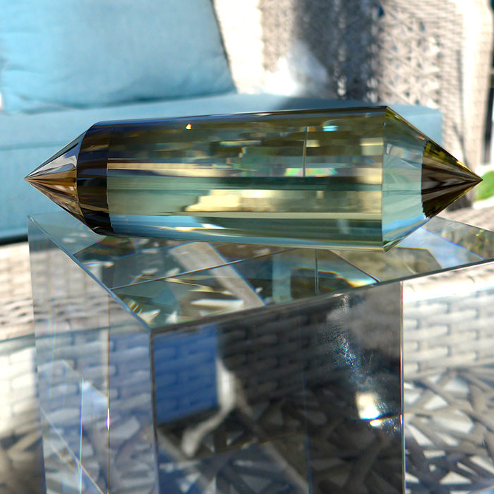 Jumbo 48 Sided Phantom Citrine Vogel Wand by David Zhuang