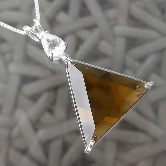 Citrine Star of David Pendant with Phenacite Crown