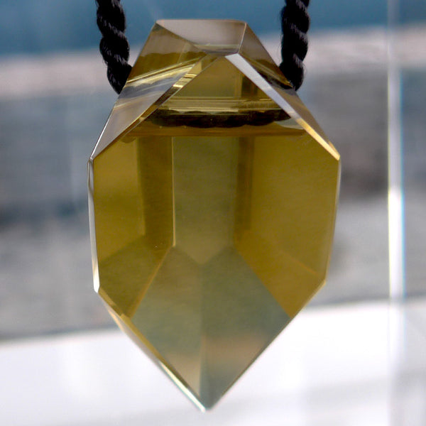 Large Citrine Chevron Pendant by Lawrence Stoller