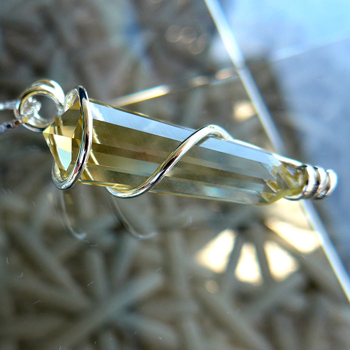 12-sided Golden Citrine Mini Kabbalistic Pendant Wand