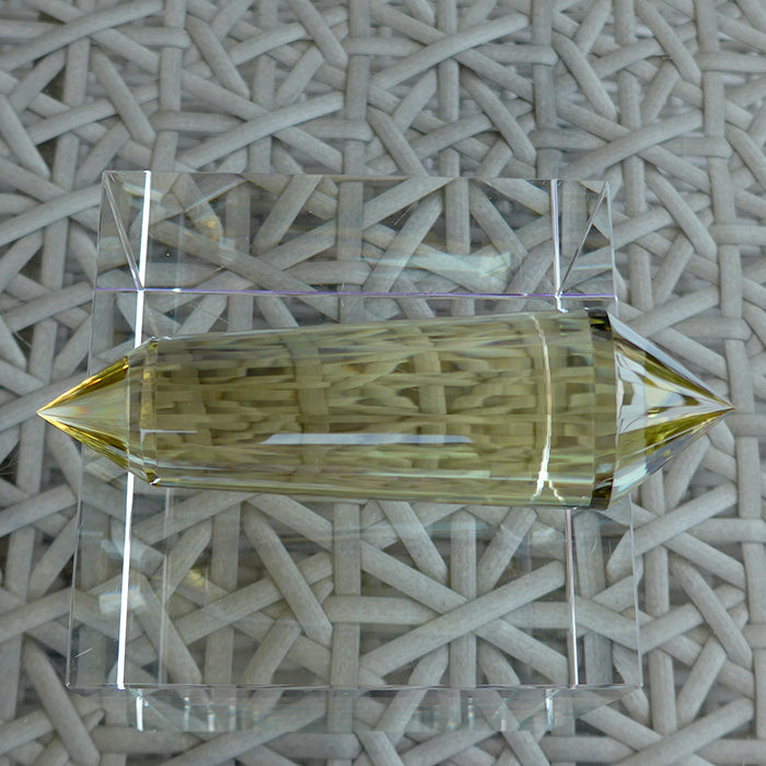 Sparkly 48 Sided Citrine Vogel Wand by David Zhuang