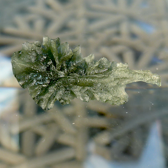 Besednice Moldavite Flying Spiky Teardrop Specimen