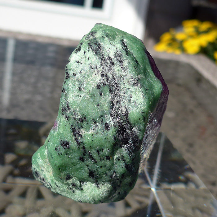 Giant Double Hexagonal Ruby in Zoisite Altarpiece