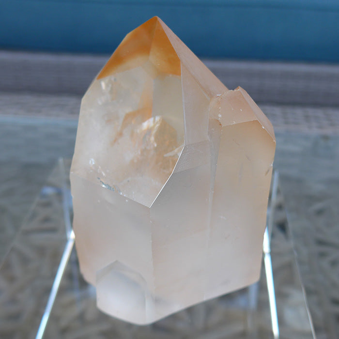 Golden Lemurian Triplet Window Wand with Rainbow