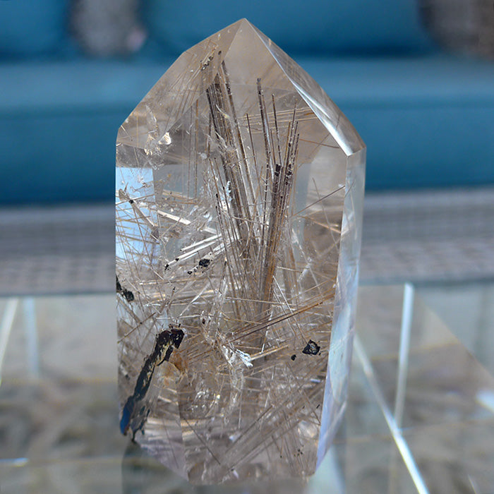 Gorgeous Golden Rutile Channeling Altar