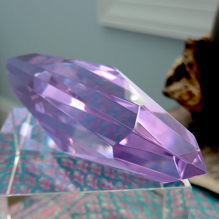 2X PRICE DROP: Gorgeous Trichoic Lavender Quartz Unconditional Love Energy Wand by Kings Amao