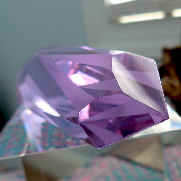 2X PRICE DROP: Gorgeous Trichoic Lavender Quartz Unconditional Love Energy Wand by Kings Amao