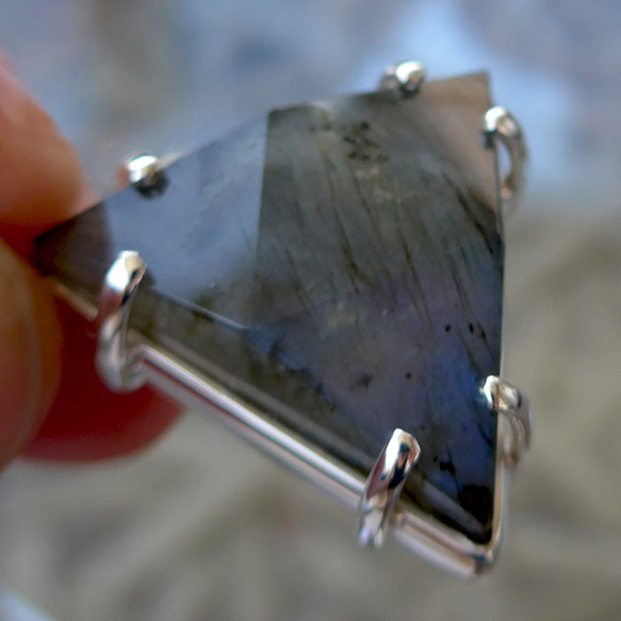 King Size Non-Tarnishing Labradorite Star of David by Kings Amao