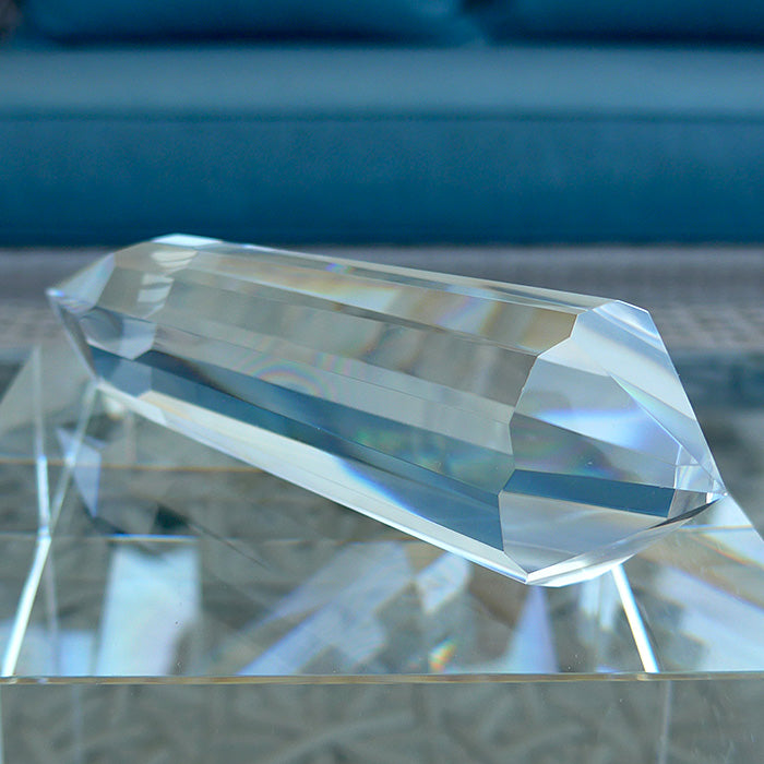 DEEP 2X PRICE PLUNGE: Luminous Long 14 Sided Vogel Phi Crystal Wand
