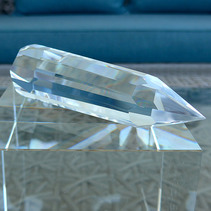 DEEP 2X PRICE PLUNGE: Luminous Long 14 Sided Vogel Phi Crystal Wand
