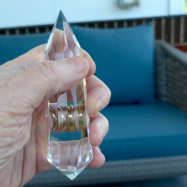Luminous Long 14 Sided Vogel Phi Crystal Wand