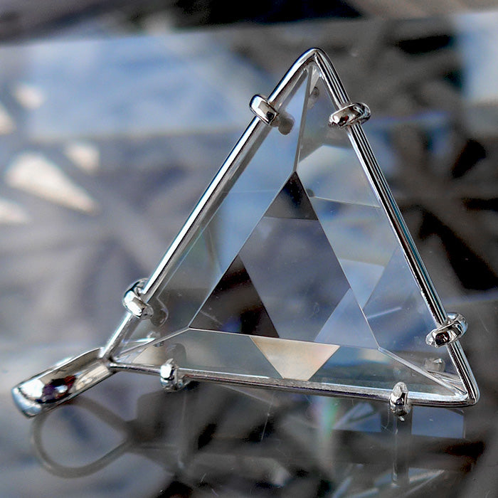 Super Size Lemurian Quartz Star of David Pendant