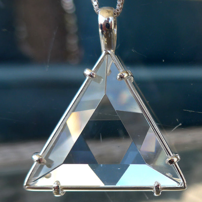 Super Size Lemurian Quartz Star of David Pendant